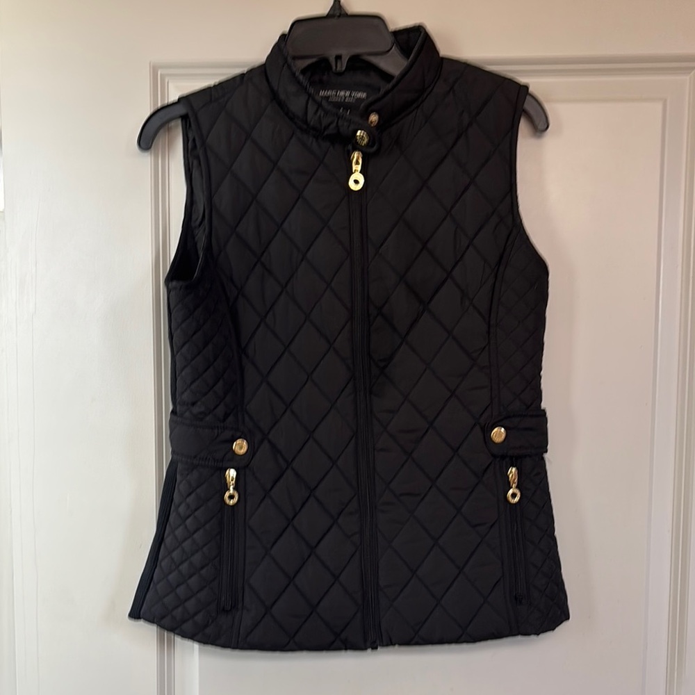 Marc New York Black Quilted Vest